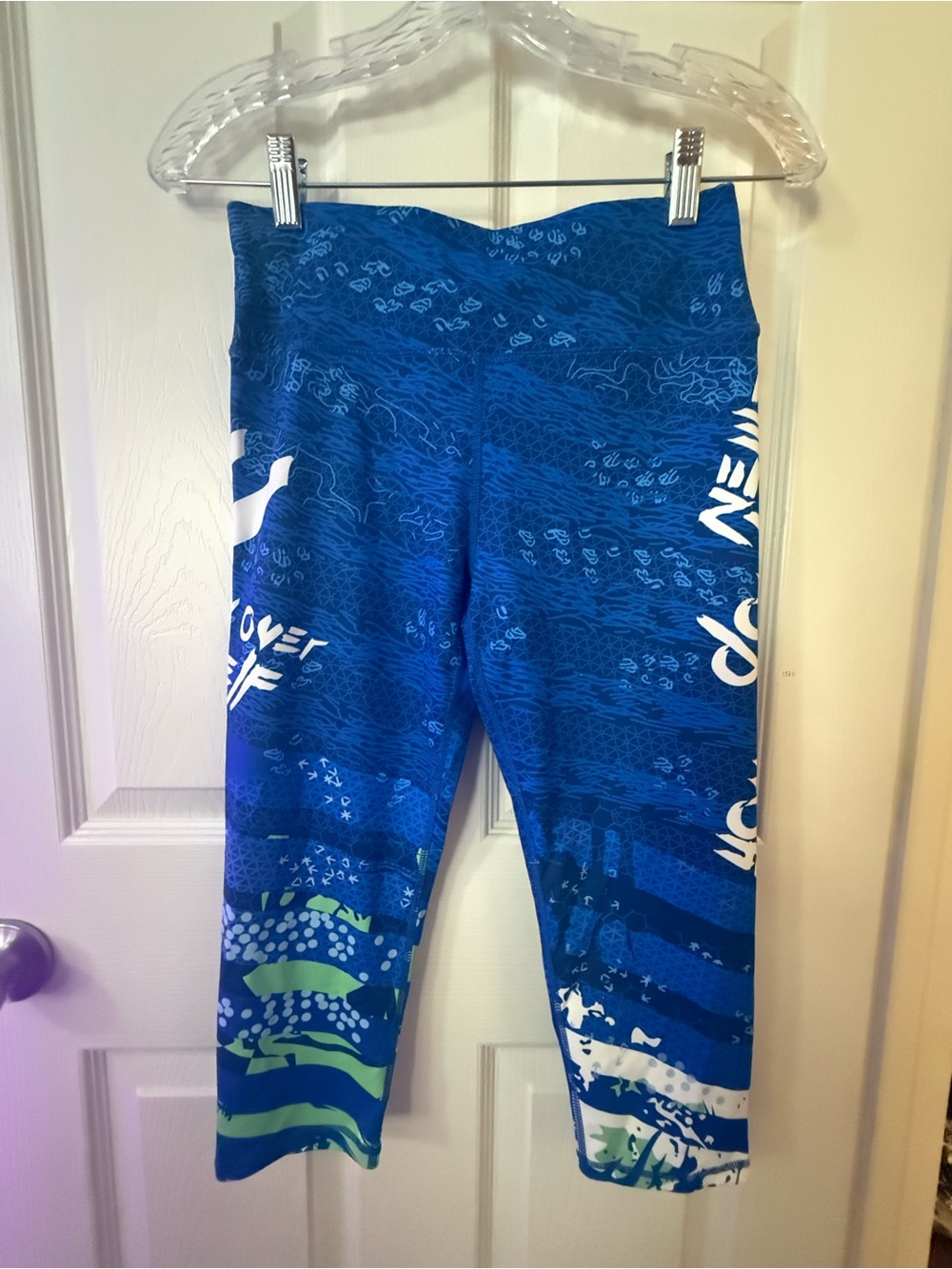 Blue Active Capri Leggings